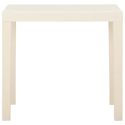 Table de jardin Blanc 79x65x72 cm Plastique 2
