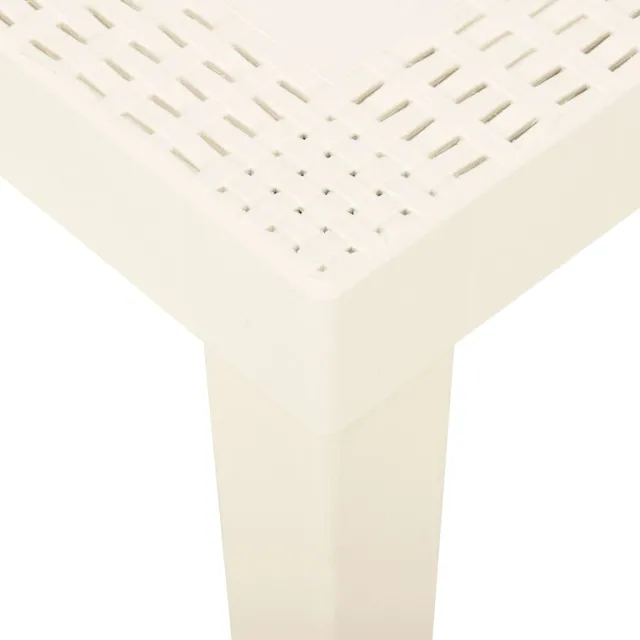 Table de jardin Blanc 79x65x72 cm Plastique
