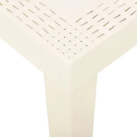 Table de jardin Blanc 79x65x72 cm Plastique