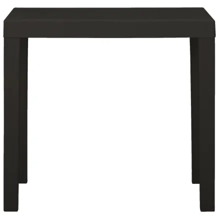 Table de jardin Anthracite 79x65x72 cm Plastique 2