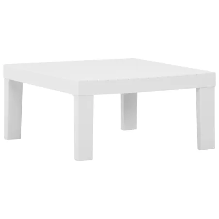Salon de jardin 2 pcs avec coussins Plastique Blanc