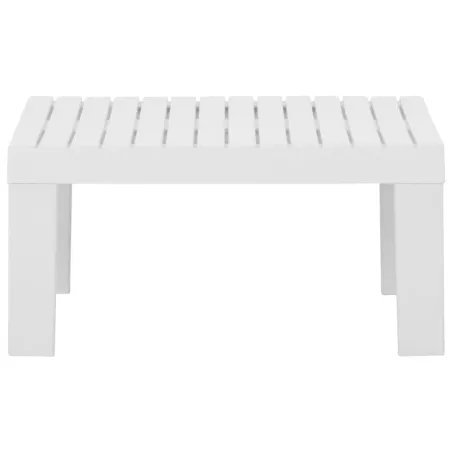 Salon de jardin 2 pcs avec coussins Plastique Blanc