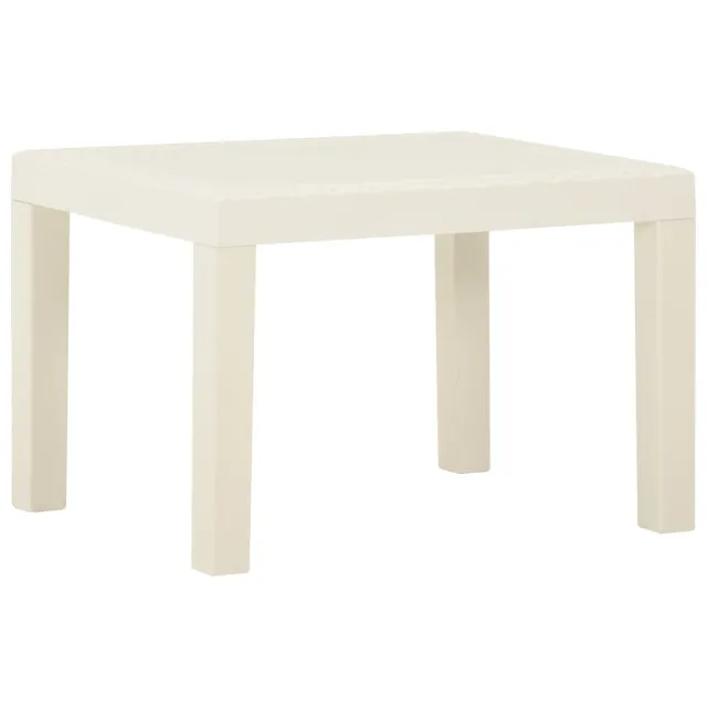 Salon de jardin 3 pcs avec coussins Plastique Blanc