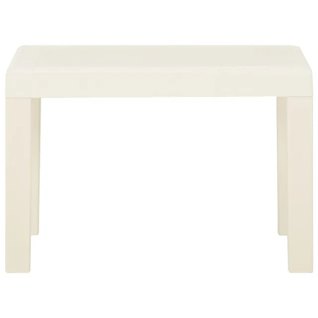 Salon de jardin 3 pcs avec coussins Plastique Blanc