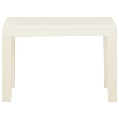 Salon de jardin 3 pcs avec coussins Plastique Blanc