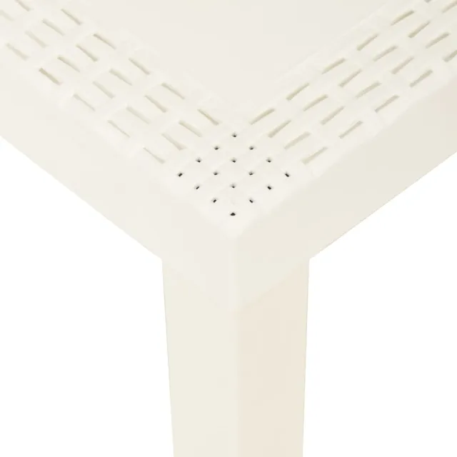 Salon de jardin 3 pcs avec coussins Plastique Blanc
