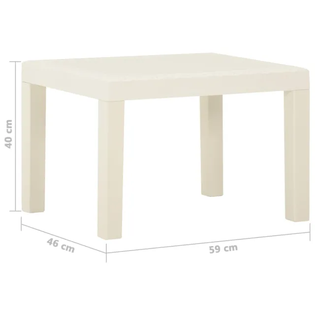 Salon de jardin 3 pcs avec coussins Plastique Blanc