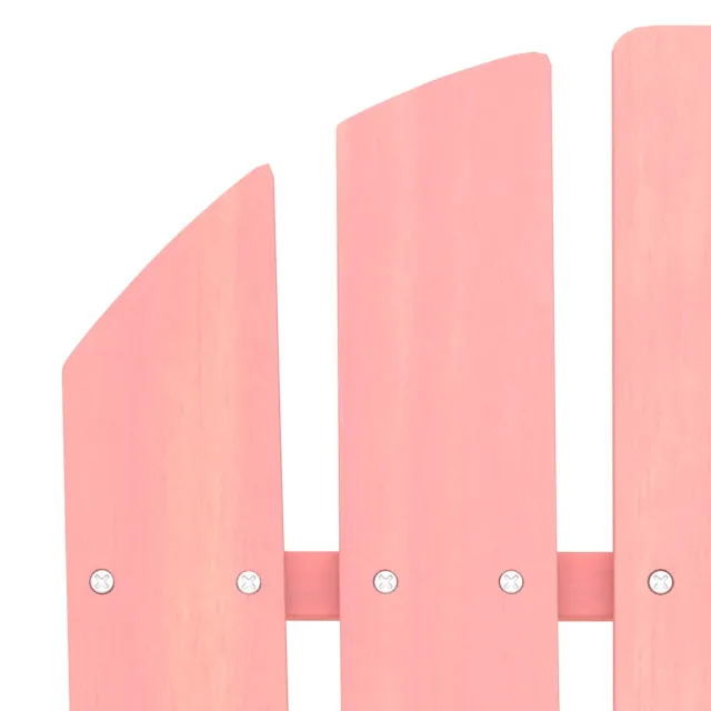 Chaise de jardin Adirondack avec pouf bois de sapin solide rose