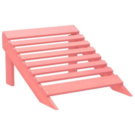 Chaise de jardin Adirondack avec pouf bois de sapin solide rose