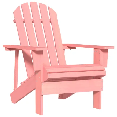 Chaise de jardin Adirondack Bois de sapin massif Rose