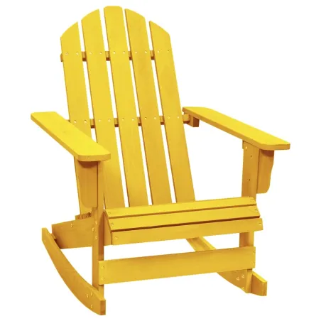 Chaise à bascule de jardin Adirondack bois de sapin jaune