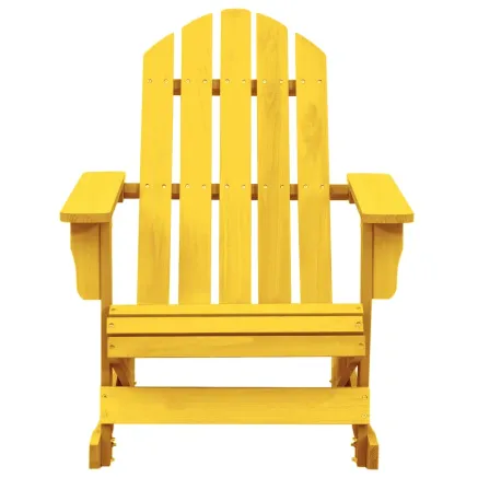 Chaise à bascule de jardin Adirondack bois de sapin jaune 2