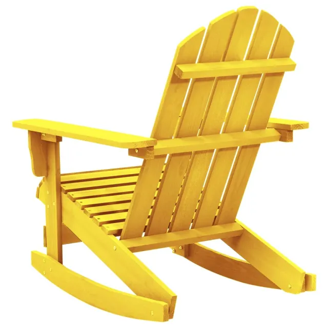 Chaise à bascule de jardin Adirondack bois de sapin jaune