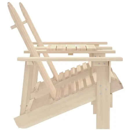Chaises de jardin Adirondack avec table bois de sapin solide