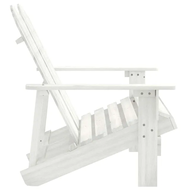Chaise de jardin Adirondack 2 places bois de sapin massif blanc