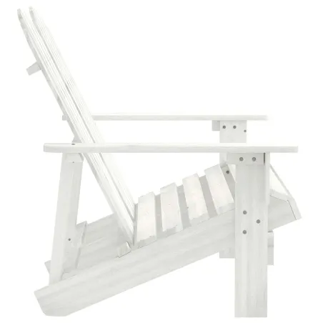Chaise de jardin Adirondack 2 places bois de sapin massif blanc
