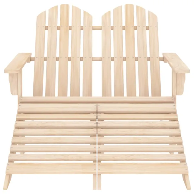 Chaise de jardin Adirondack 2 places et repose-pied sapin