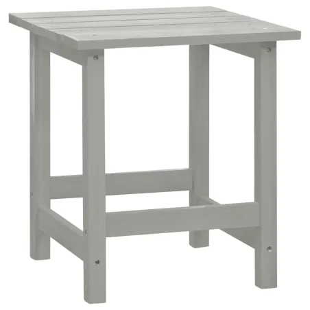 Chaise de jardin Adirondack avec table Bois de sapin Gris