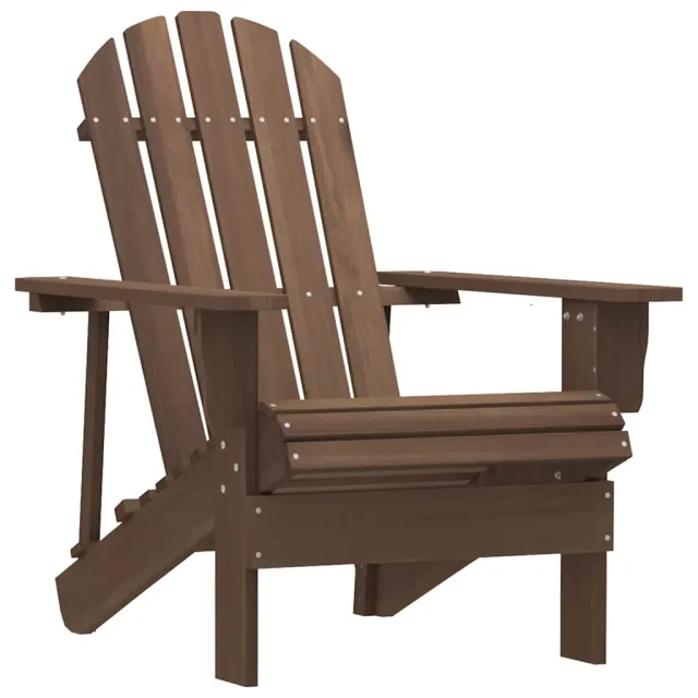 Chaise de jardin Adirondack avec table Bois de sapin Marron