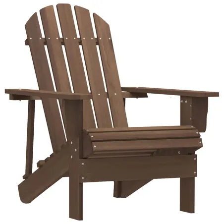 Chaise de jardin Adirondack avec table Bois de sapin Marron