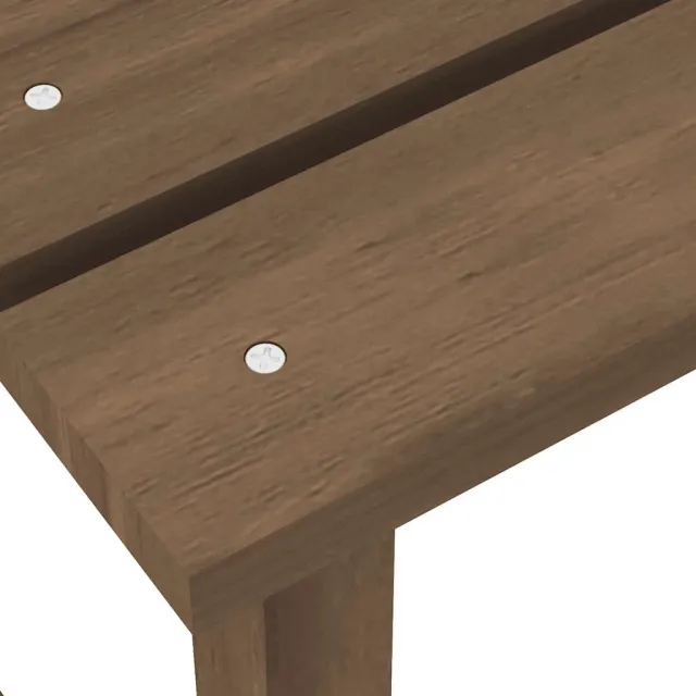 Chaise de jardin Adirondack avec table Bois de sapin Marron