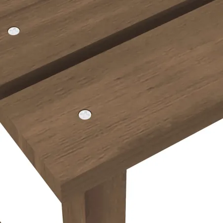 Chaise de jardin Adirondack avec table Bois de sapin Marron