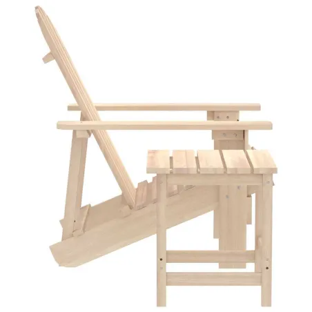 Chaise de jardin Adirondack avec table Bois de sapin massif