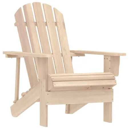 Chaise de jardin Adirondack avec table Bois de sapin massif