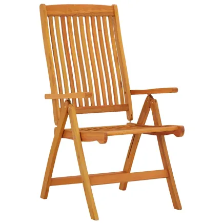 Chaises de jardin pliables lot de 2 Bois d'eucalyptus massif 2