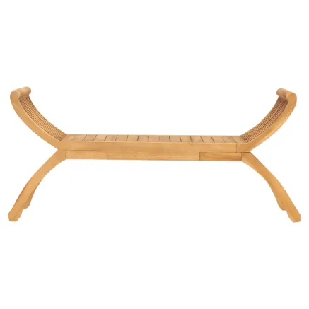 Banc de jardin 126 cm Bois de teck solide 2