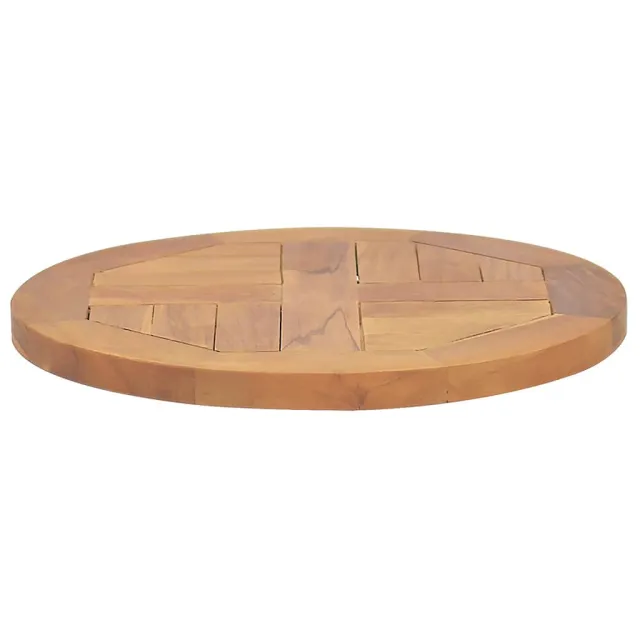 Dessus de table Bois de teck solide Rond 2,5 cm 40 cm