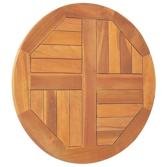 Dessus de table Bois de teck solide Rond 2,5 cm 50 cm