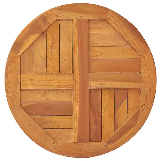 Dessus de table Bois de teck solide Rond 2,5 cm 50 cm