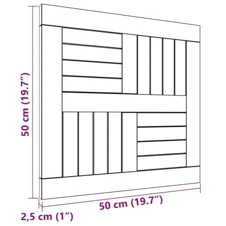 Dessus de table carré 50x50x2,5 cm Bois de teck massif