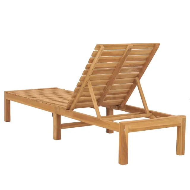 Chaise longue bois de teck solide