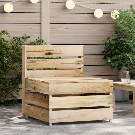 Canapé palette de milieu de jardin bois de pin imprégné 2