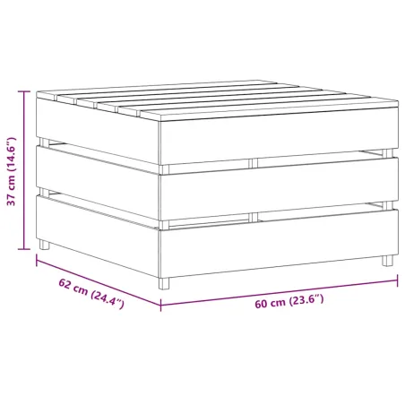 Tables palette de jardin 2 pcs Bois de pin imprégné