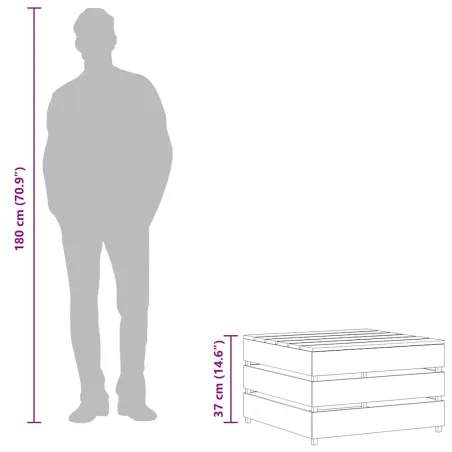 Tables palette de jardin 2 pcs Bois de pin imprégné