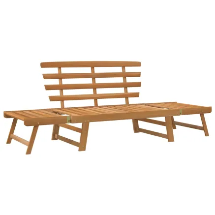 Banc de jardin 2-en-1 190 cm Bois solide d'acacia 2