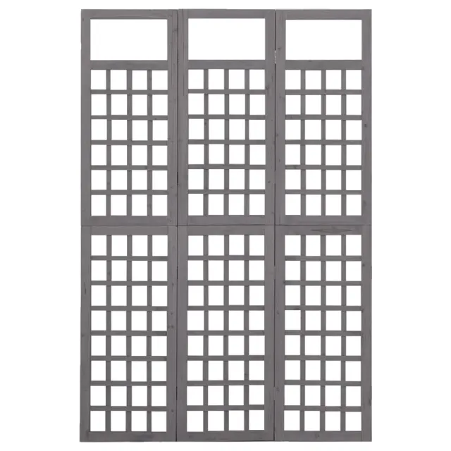 Cloison de séparation à 3 panneaux/treillis bois sapin massif