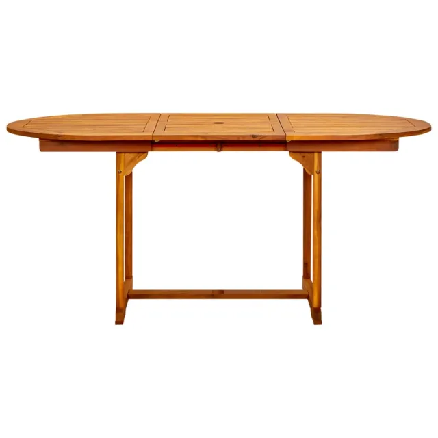 Table à dîner de jardin (120-170)x80x75 cm Bois d'acacia massif