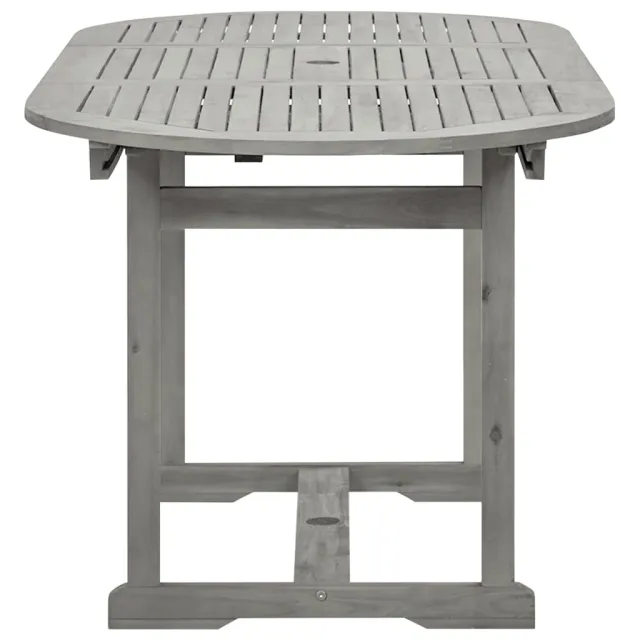 Table à dîner de jardin (120-170)x80x75 cm Bois d'acacia massif