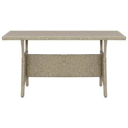 Table de jardin Gris 120x70x66 cm Résine tressée 2