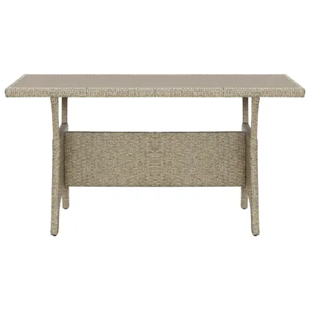 Table de jardin Gris 120x70x66 cm Résine tressée