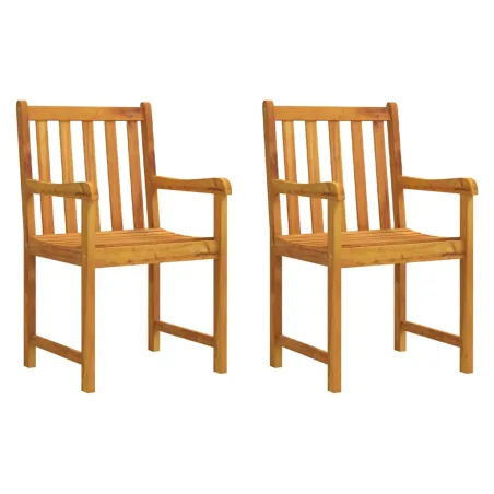 Chaises de jardin lot de 2 Bois d'acacia solide