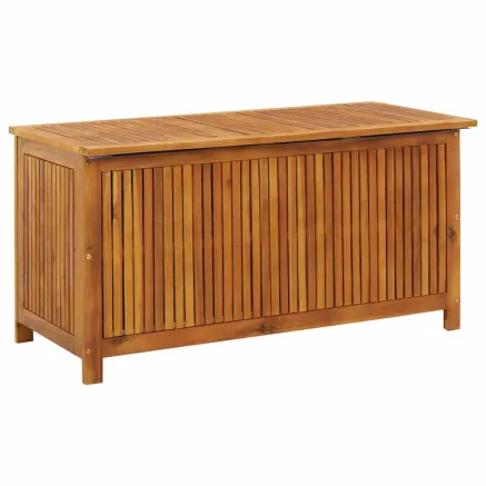 Boîte de rangement de jardin 113x50x58 cm Bois d'acacia solide 2