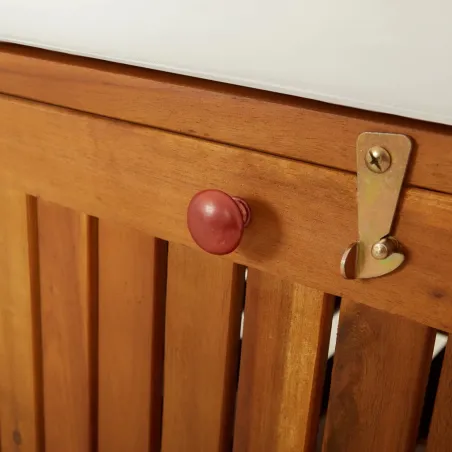 Banc de rangement avec coussin 148 cm Bois d'acacia solide