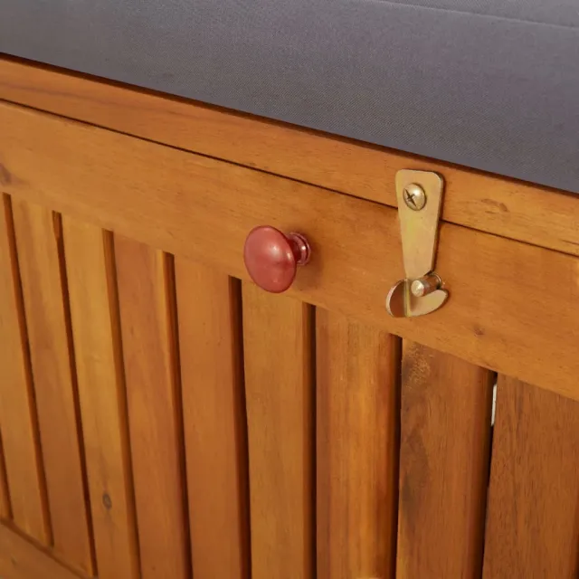 Banc de rangement avec coussin 148 cm Bois d'acacia solide
