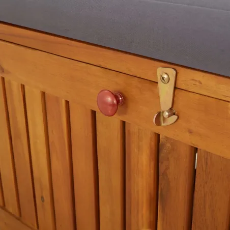 Banc de rangement avec coussin 170 cm Bois d'acacia solide