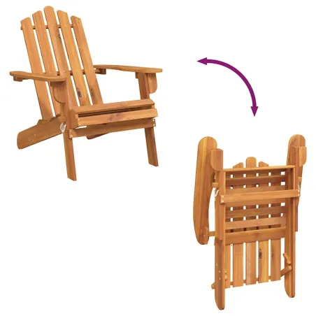 Chaise de jardin Adirondack Bois d'acacia massif